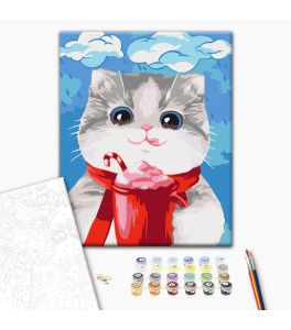Painting by numbers Brushme "A delicacy for a cat" 40x50 cm