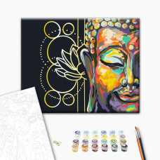 Painting by numbers Brushme Buddha symbolism 40x50 cm