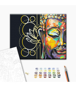 Malowanie po numerach Brushme Symbolika Buddy 40x50 cm