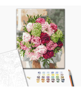 Malowanie po numerach Brushme "Ulubiony bukiet" 40x50 cm