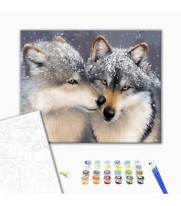 Malowanie po numerach Brushme "Delikatne uczucie" 40x50 cm