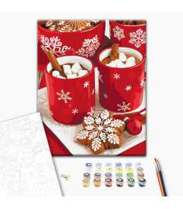 Malowanie po numerach Brushme "Kakao śnieżne" 40x50 cm