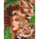Malowanie po numerach Brushme "Leopardy mięsożerne" 40x50 cm