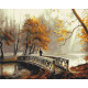 Malowanie po numerach Brushme "Mgła jesienna" 40x50 cm