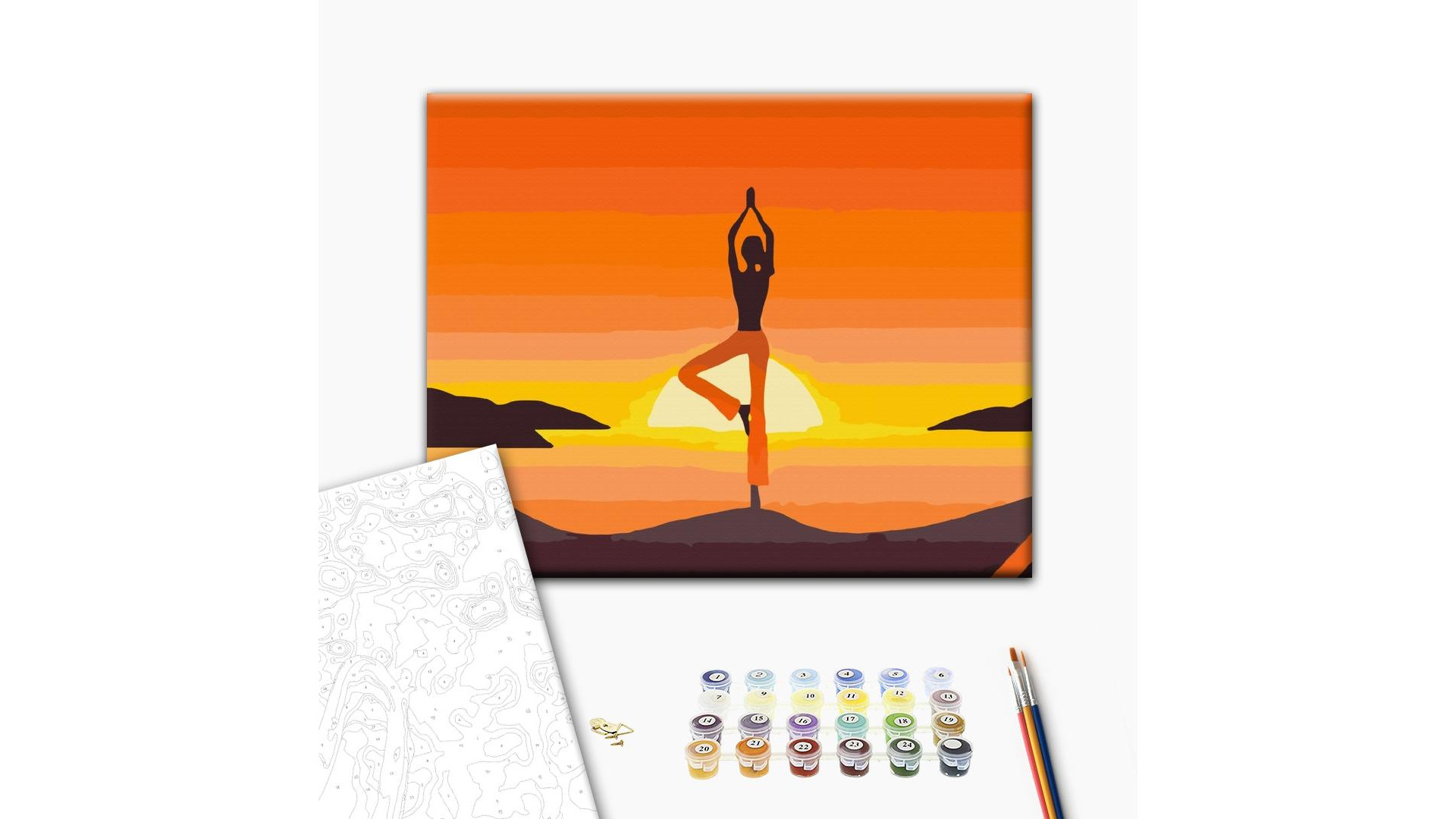 Malowanie po numerach Brushme "Joga asana" 40x50 cm