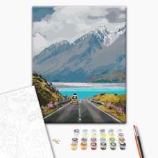 Painting by numbers Brushme Journey to the mountains 40x50 cm