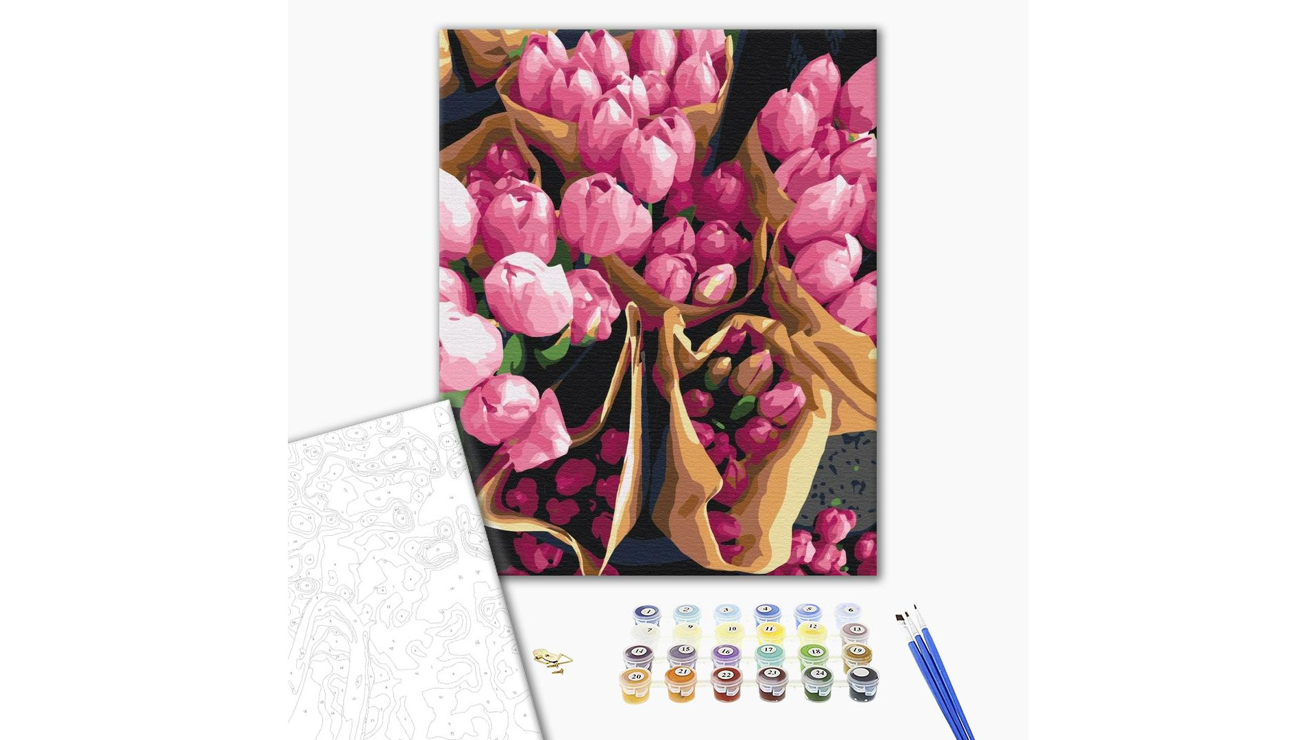 Malowanie po numerach Brushme "Holenderskie tulipany" 40x50 cm