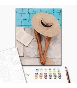 Malowanie po numerach Brushme "Lato w kapeluszu" 40x50 cm