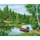 Malowanie po numerach Brushme "Jezioro w lesie" 40x50 cm
