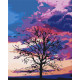 Malowanie po numerach Brushme "Jesień na tle purpurowego nieba" 40x50 cm