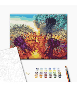 Painting by numbers Brushme "Dandelions at sunset" 40x50 cm