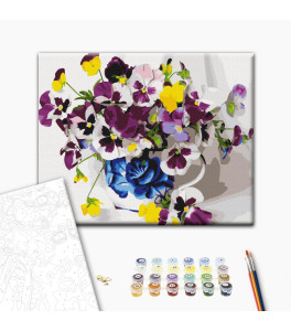 Malowanie po numerach Brushme "Fiołki" 40x50 cm