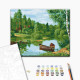 Malowanie po numerach Brushme "Jezioro w lesie" 40x50 cm