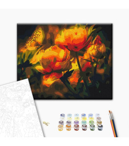 Painting by numbers Brushme "Floral contrast" 40x50 cm