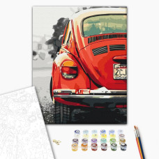 Malowanie po numerach Brushme Czerwony retro 40x50 cm