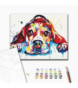 Painting by numbers Brushme "Rainbow pet" 40x50 cm