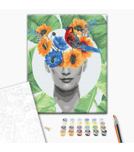 Malowanie po numerach Brushme "Kwitnące myśli" 40x50 cm