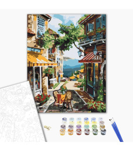 Malowanie po numerach Brushme "Miasto Południe" 40x50 cm