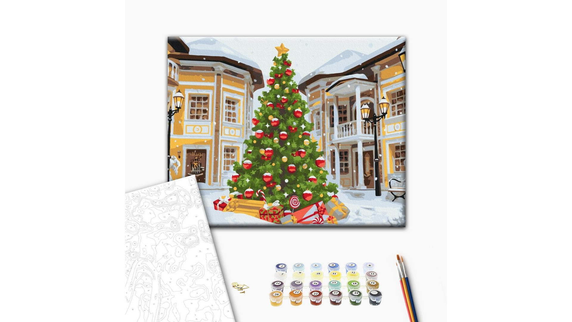 Malowanie po numerach Brushme "Główna noworoczna uroda" 40x50 cm
