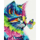 Malowanie po numerach Brushme "Kot w farbie" 40x50 cm