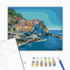 Painting by numbers Brushme Mediterranean coast 40x50 cm