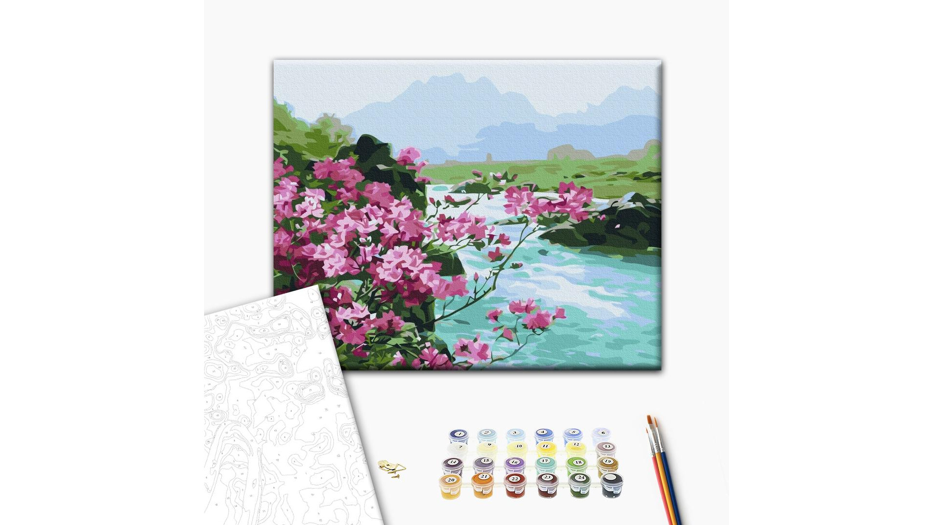 Malowanie po numerach Brushme "Kwiaty górskie" 40x50 cm