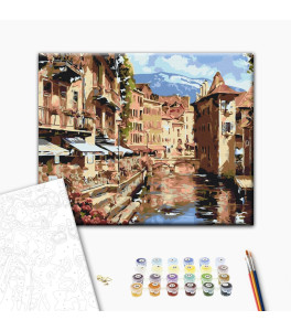 Painting by numbers Brushme "Austrian town" 40x50 cm