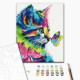 Malowanie po numerach Brushme "Kot w farbie" 40x50 cm
