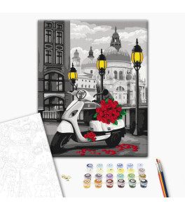 Painting by numbers Brushme "Bouquet with delivery" 40x50 cm