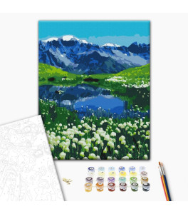 Malowanie po numerach Brushme "Łąki alpejskie" 40x50 cm