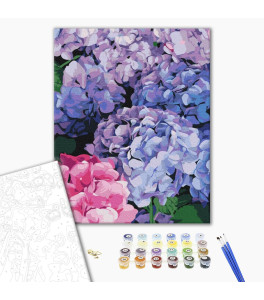 Malowanie po numerach Brushme "Jasna hortensja" 40x50 cm