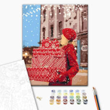 Malowanie po numerach Brushme Dobry Noworoczny nastrój 40x50 cm