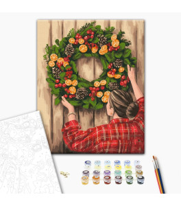 Malowanie po numerach Brushme "Dekoracje świąteczne" 40x50 cm