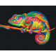 Malowanie po numerach Brushme "Tęczowy kameleon" 40x50 cm