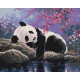 Malowanie po numerach Brushme "Słodka panda śpi" 40x50 cm