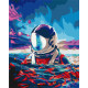 Malowanie po numerach Brushme "Astronaut i ryba" 40x50 cm