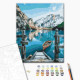 Malowanie po numerach Brushme "Łódź nad jeziorem Braies" 40x50 cm