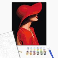 Painting by numbers Brushme Stranger in red 40x50 cm