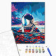 Malowanie po numerach Brushme "Astronaut i ryba" 40x50 cm