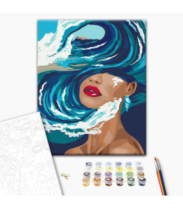 Malowanie po numerach Brushme "Ocean myśli" 40x50 cm
