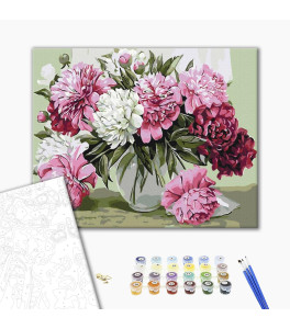 Painting by numbers Brushme "Bouquet of house peonies" 40x50 cm