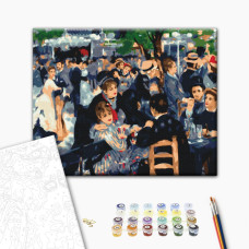 Malowanie po numerach Brushme Tańcząc w Moulin de la Galette. Pierre–Auguste Renoir 40x50 cm