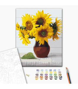 Malowanie po numerach Brushme "Słoneczniki" 40x50 cm