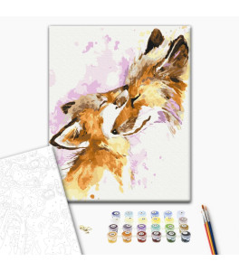 Painting by numbers Brushme "Loving chanterelles" 40x50 cm