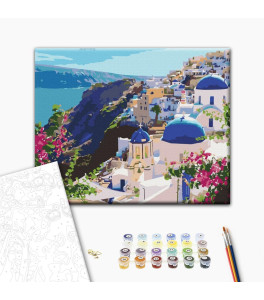Painting by numbers Brushme "Santorini landscape" 40x50 cm