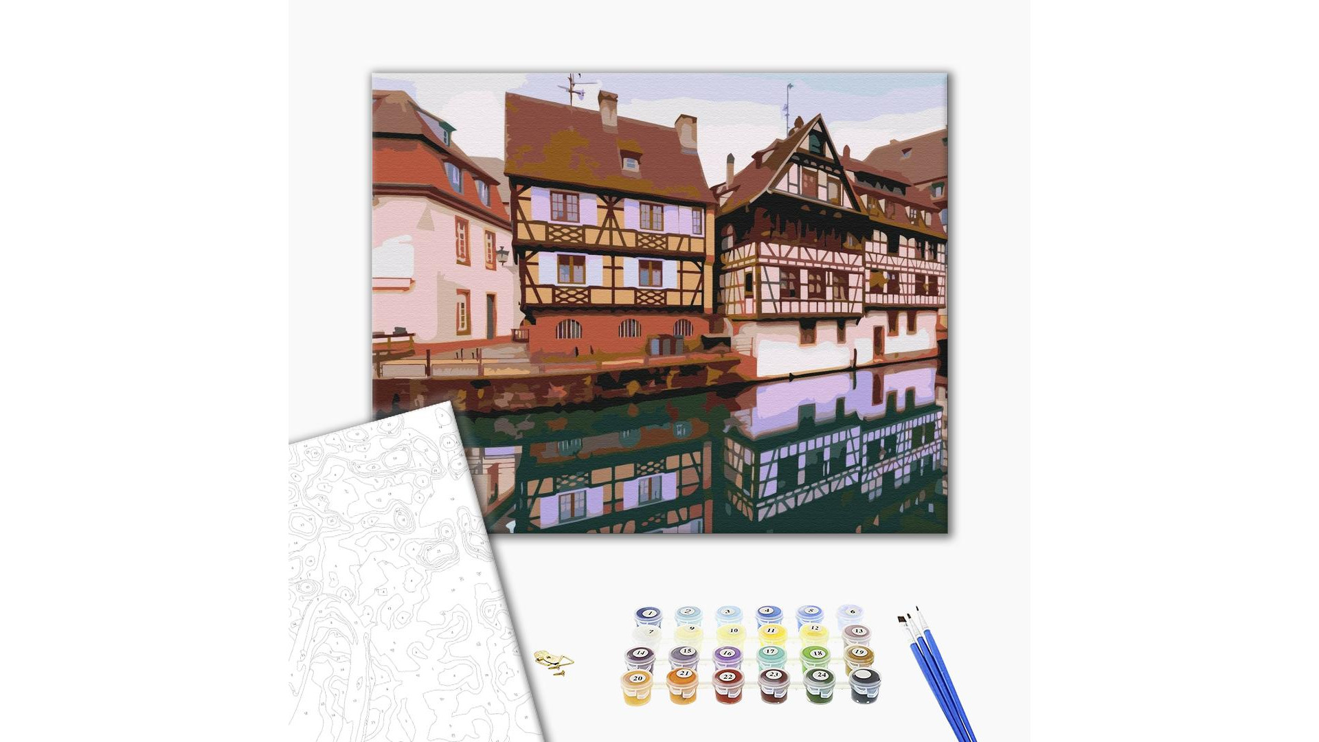 Malowanie po numerach Brushme "Francuski Strasburg" 40x50 cm