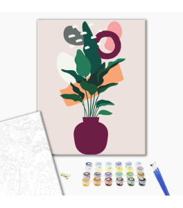 Malowanie po numerach Brushme "Jasna dekoracja" 40x50 cm