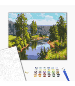 Malowanie po numerach Brushme "Ścieżka z źródła" 40x50 cm