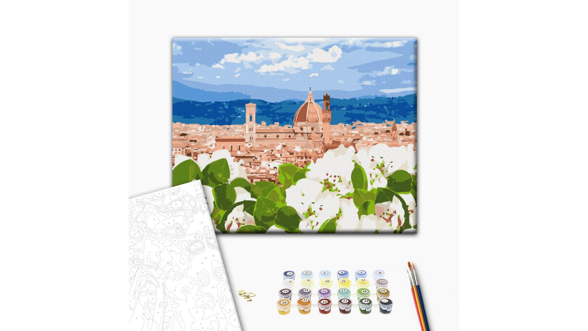 Malowanie po numerach Brushme "Kwiatowy Florencja" 40x50 cm
