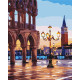 Malowanie po numerach Brushme "Plac Wieczorny w Wenecji" 40x50 cm
